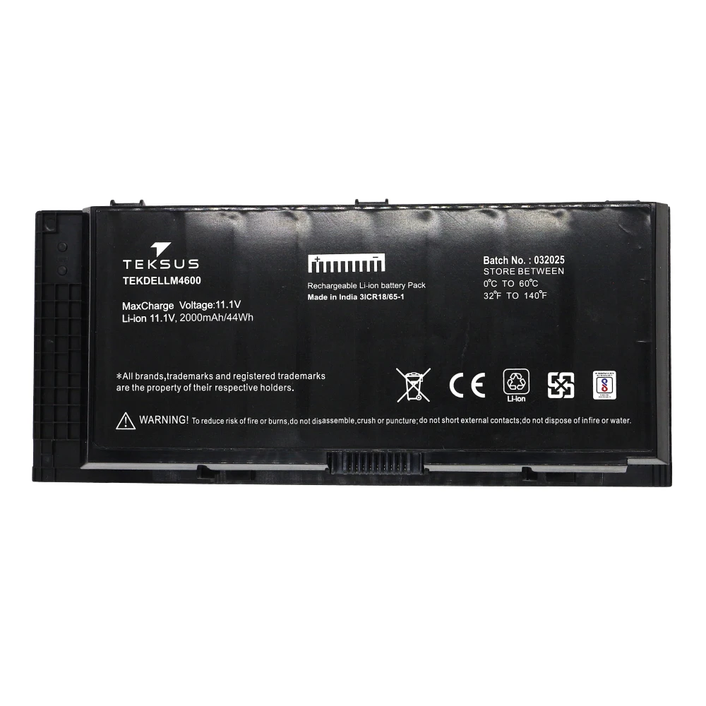Teksus Laptop Battery Compatible For Dell Precision M4600 6C view 2